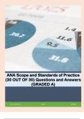 ANA Scope and Standards of Practice &lpar;30 OUT OF 30&rpar; Questions and Answers &lpar;GRADED A&rpar;