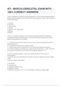 ATI - MUSCULOSKELETAL EXAM WITH 100&percnt; CORRECT ANSWERS