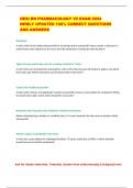 HESI RN PHARMACOLOGY V2 EXAM 2024 NEWLY UPDATED 100&percnt; CORRECT QUESTIONS AND ANSWERS