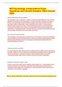 MO Psychology Jurisprudence Exam Questions and Correct Answers 100&percnt; Correct 2024