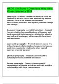 GEOG 101 Exam 1 Questions With 100&percnt; Correct Answers 2024