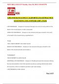 LIFE INSURANCE ONLY CALIFORNIA EXAM PRACTICE QUESTIONS AND ANSWERS &lpar;100&percnt; PASS&rpar;