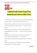 California Life License Exam Prep Questions and Answers &lpar;100&percnt; Pass&rpar;