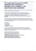 ATI Leadership Proctored LATEST VERSION 2024 GRADED A&plus; REVISED 100&percnt; CORRECT &comma;300 QUESTIONS AND ANSWER