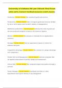 University of Alabama OM 300 Chilcutt Final Exam with 100&percnt; Correct Verified Answers &lpar;100&percnt; Score&rpar;