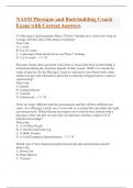NASM Physique and Bodybuilding Coach Exam with Correct Answers