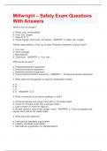 Millwright &ndash; Safety Exam Questions With Answers