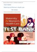  FULL TEST BANK-  Maternity and Women's Health care 13th Edition by&lpar;Deitra Leonard Lowdermilk&comma; Shannon E&period; Perry&rpar; NEW&excl;&excl;&excl; 2024