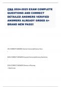CNA 2024-2025 EXAM COMPLETE QUESTIONS AND CORRECT DETAILED ANSWERS VERIFIED ANSWERS ALREADY GRDED A&plus; BRAND NEW PASS&excl;&excl;
