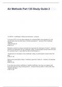 Air Methods Part 135 Study Guide 2 questions and answers Graded A&plus;