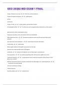 GEO 203&vert;62 MID EXAM 1 FINAL