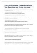 Chick-fil-A Certified Trainer Knowledge Test Questions And Actual Answers&period;
