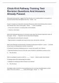 Chick-fil-A Pathway Training Test Revision Questions And Answers Already Passed&period;
