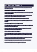 ACP Business Chapter 14 &lpar;ANSWERS&rpar; 2024 - DISTINCTION GUARANTEED &sol; Complete Verified Latest Version