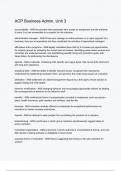 ACP Business Admin&period; Unit 3 &lpar;ANSWERS&rpar; 2024 - DISTINCTION GUARANTEED &sol; Complete Verified Latest Version