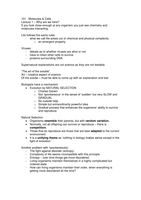 Life 101 - Molecules and Cells