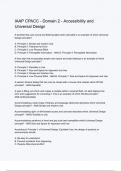 IAAP CPACC - Domain 2 - Accessibility and Universal Design &lpar;ANSWERS&rpar; 2024 - DISTINCTION GUARANTEED &sol; Complete Verified Latest Version