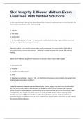 Skin Integrity & Wound Midterm Exam Questions With Verified Solutions&period;