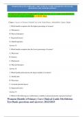 Womens Health A Primary Care Clinical Guide 5th Edition Test Bank questions and answers 2022&sol;2023