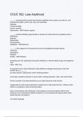 COUC 502- Late Adulthood &lpar;ANSWERS&rpar; 2024 - DISTINCTION GUARANTEED &sol; Complete Verified Latest Version