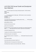 LUO COUC 502 Human Growth and Development Quiz&colon; Elderhood