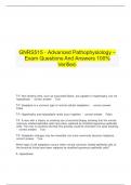   GNRS515 - Advanced Pathophysiology &ndash; Exam Questions And Answers 100&percnt; Verified&period;