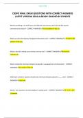 CBSPD FINAL EXAM QUESTIONS WITH CORRECT ANSWERS LATEST VERSION 2024 ALREADY GRADED BY EXPERTS