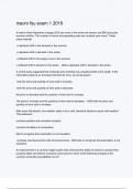 macro fsu exam 1 2019 &lpar;ANSWERS&rpar; 2024 - DISTINCTION GUARANTEED &sol; Complete Verified Latest Version