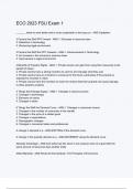 ECO 2023 FSU Exam 1 &lpar;ANSWERS&rpar; 2024 - DISTINCTION GUARANTEED &sol; Complete Verified Latest Version