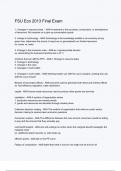 FSU Eco 2013 Final Exam &lpar;ANSWERS&rpar; 2024 - DISTINCTION GUARANTEED &sol; Complete Verified Latest Version