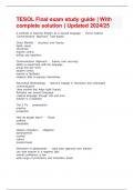 TESOL Final exam study guide &vert; With complete solution &vert; Updated 2024&sol;25