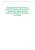 Straighterline History & Greek  Roman Civilization Exam Already  Graded Unit 3 Quiz Attempt  Review to Score 99&percnt; University of  the People