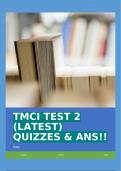 TMCI TEST 2 &lpar;LATEST&rpar; QUIZZES & ANS&excl;&excl;