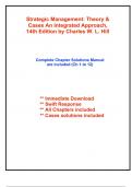 Solutions for Strategic Management&colon; Theory & Cases An Integrated Approach&comma; 14th Edition Hill &lpar;All Chapters included&rpar;
