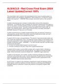 ALS&sol;ACLS - Red Cross Final Exam &lpar;2024 Latest Update&rpar;Correct 100&percnt;