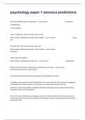 psychology paper 1 senneca predictions Exam Questions And Accurate Detailed Answers&vert; Graded A&plus;&period;
