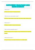 ALETA WEEK 1 Study Guide Latest  Update Graded A&plus;