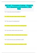 OST-247 - Procedure Coding - Chapters 19-21 Questions and Answers 100&percnt;  Pass