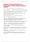 Asbestos Contractor&sol;Supervisor Examination &vert; With complete solution &vert; 2024&sol;25 