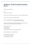 UH Manoa - PH 201 &lpar;D&period; Nelson-Hurwitz&rpar; - Quiz 4 verified already passed