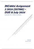 INC4804 Assignment 2 2024 &lpar;557985&rpar; - DUE 15 July 2024