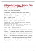 WGU Applied Healthcare Statistics &vert; With complete solution &vert; RATED A&plus;