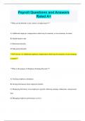 Payroll Bundled Exams Questions and Answers Multiple Versions Latest Updates &lpar;2024&sol;2025&rpar; &lpar;Complete and Accurate&rpar;