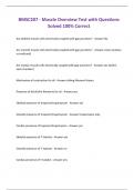 BMSC207 - Muscle Overview Test with Questions Solved 100&percnt; Correct