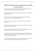 BMSC207- Module 8 Test with Questions and 100&percnt; Correct Answers
