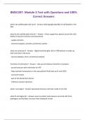 BMSC207- Module 3 Test with Questions and 100&percnt; Correct Answers