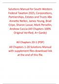 Solutions Manual for South-Western Federal Taxation 2025&comma; Corporations&comma; Partnerships&comma; Estates and Trusts 48th Edition By Annette Nellen&comma; James Young&comma; Brad Cripe&comma; Sharon Lassar&comma; Mark Persellin&comma; Andrew Cuccia &lpar;All Chapters&comma; 100&percnt; Original Verified&comma; A&plus; Grade&rpar;