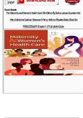 Test Bank for Maternity & Women’s Health Care, 13th Edition,Lowdermilk. UPDATED VERSION,2025/2026!!!! ALL CHAPTERS FULLY COVERED !!!! GET A COPY,GET AN A+