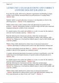 LETRS UNIT 2 EXAM QUESTIONS AND CORRECT  ANSWERS 2024-2025 &vert;GRADED A&plus;