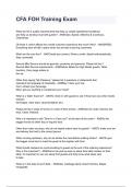 CFA FOH Training Exam questions and answers rated A&plus; 2024&sol;2025